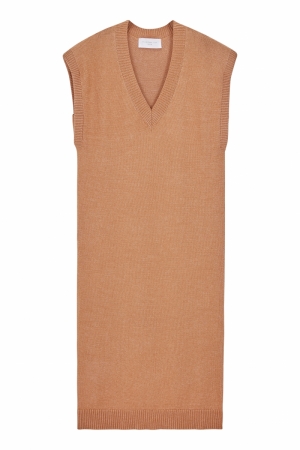 KNITTED DRESS WITH DEEP V  logo