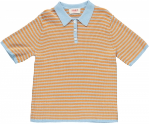 KNITTED POLO TOP - CASHMERE logo