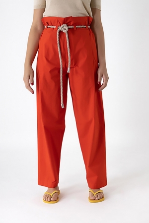 HIGH-WAISTED TROUSER WITH BELT logo