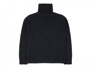 KNITTED TURLENECK  NEAT NAVY