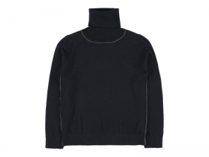 KNITTED TURLENECK  NEAT NAVY