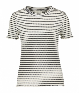 STRIPED AJOUT T-SHIRT OFF-WHITE NAVY 