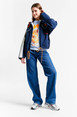 MID-WASTE STRAIGHT LEG JEANS DENIM